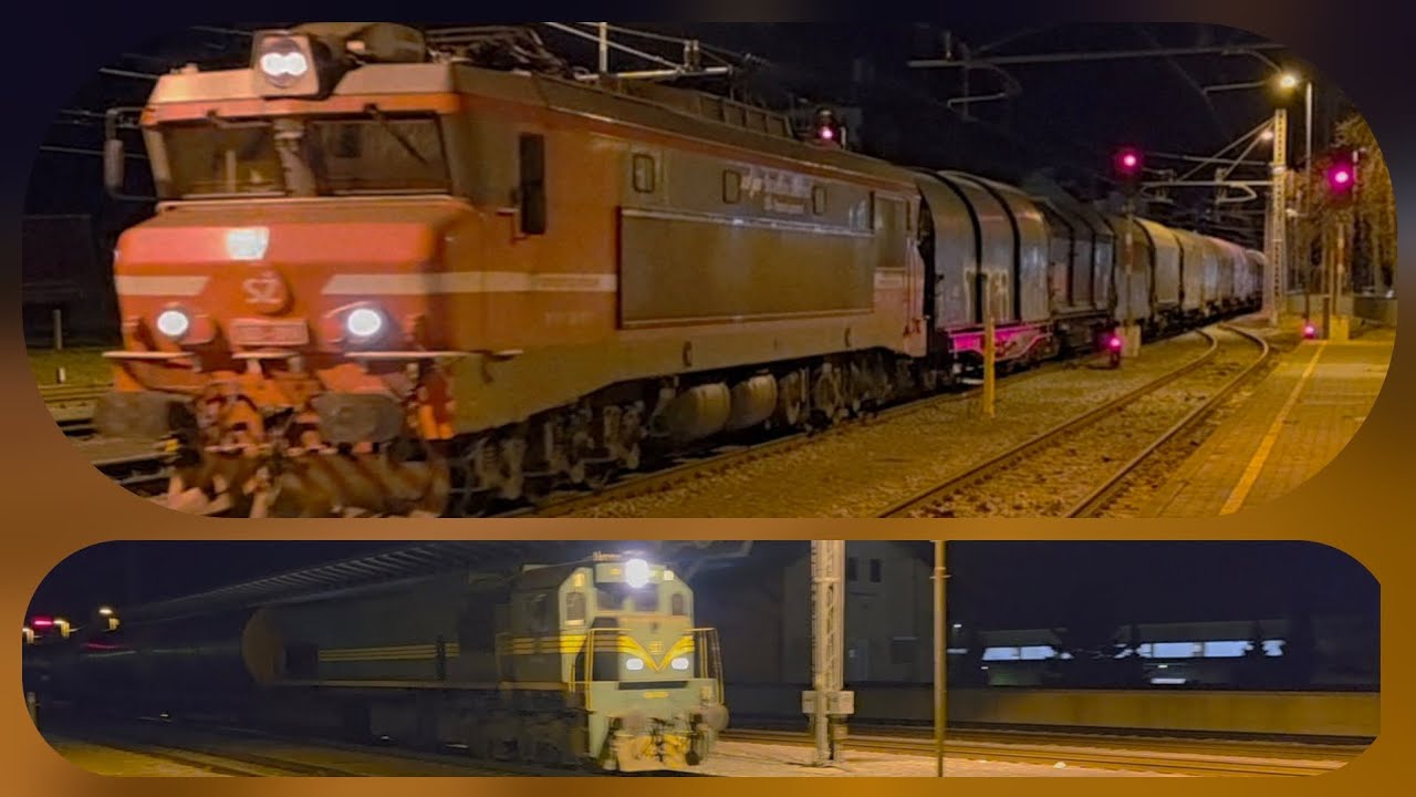 TRAIN MIX AT PTUJ STATION - NIGHT FREIGHT MIX | part 6