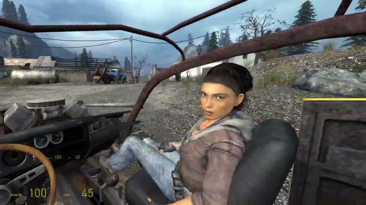 Half-Life 2 VR Mod - Episode 2 #4 - Driving the Car, Hunters, Junkyard Gun