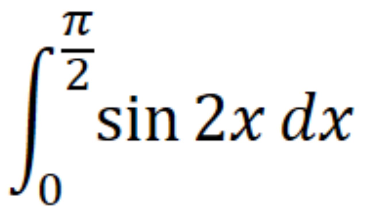 Integral definida de (sen(2x))dx variando de 0 a pi/2.