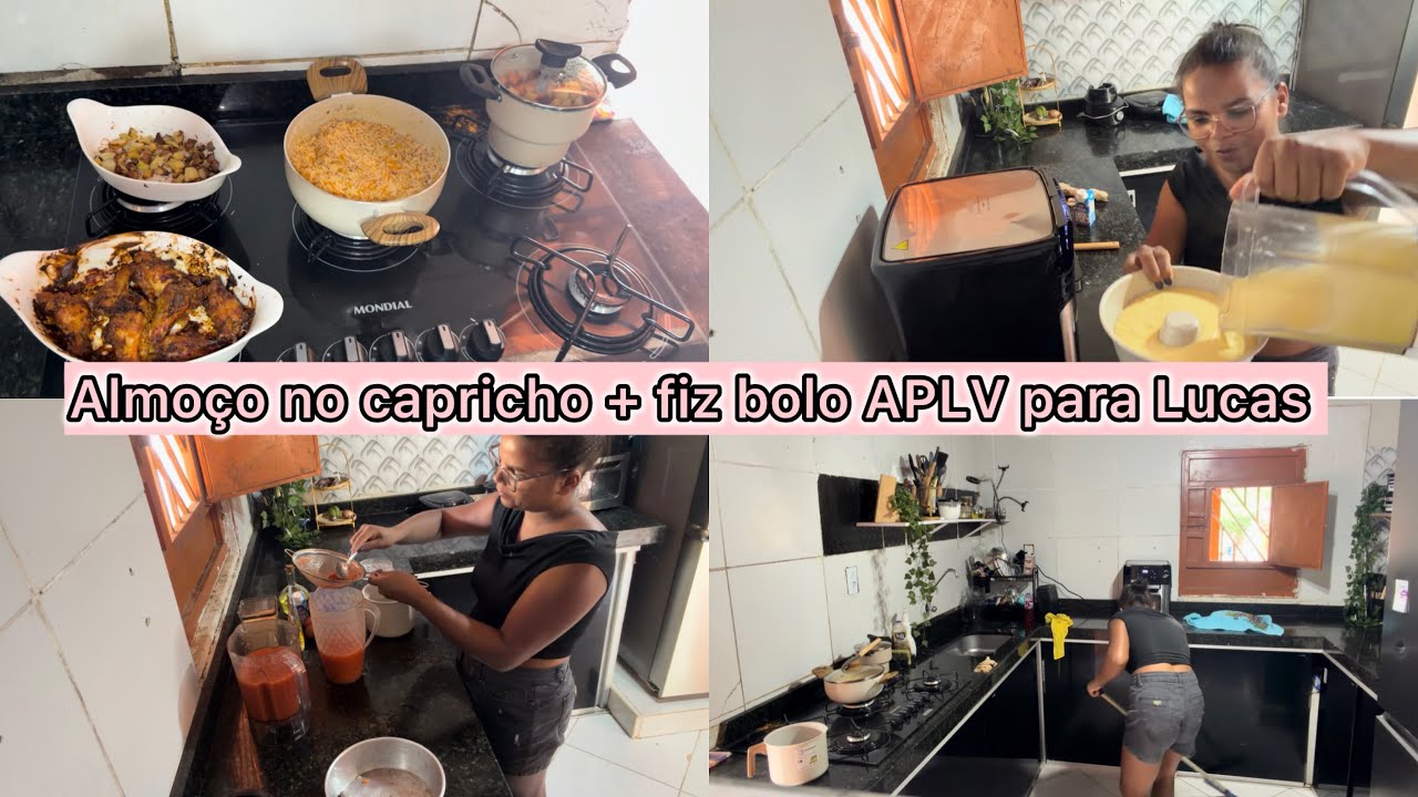 ALMOÇO CAPRICHADO / BOLO APLV + FAXINA NA COZINA ❤️