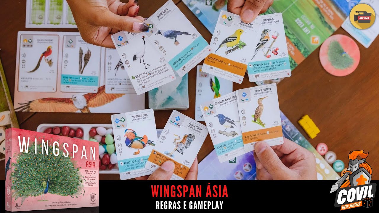 Wingspan Ásia -  Regras e Gameplay