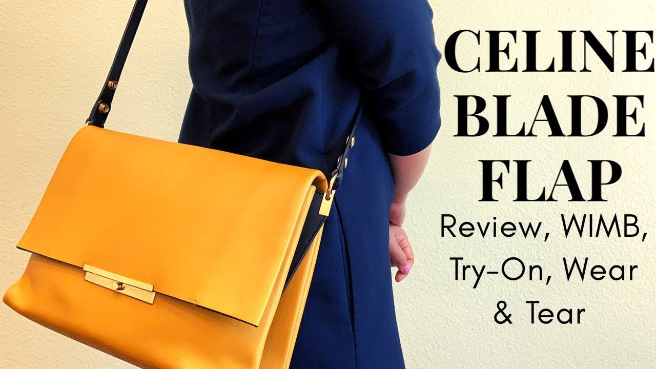 Celine Blade Flap Bag Review | Minimalist Handbag | Shop Luxe #Celine #minimalisthandbag