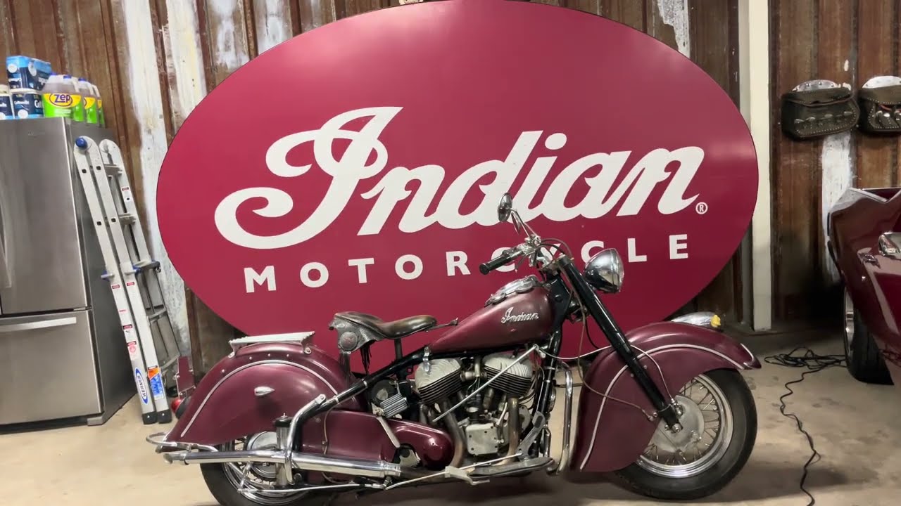 1950 Indian Chief, survivor, parked in 2013, matching numbers. $27,500 buys it! 