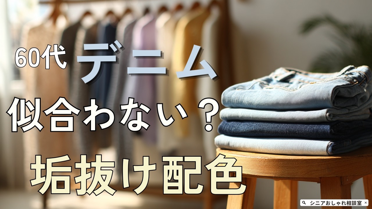 【シニアファッション】50代60代 「なんか似合わない」を解決！デニムの春から初夏の垢抜け配色7選