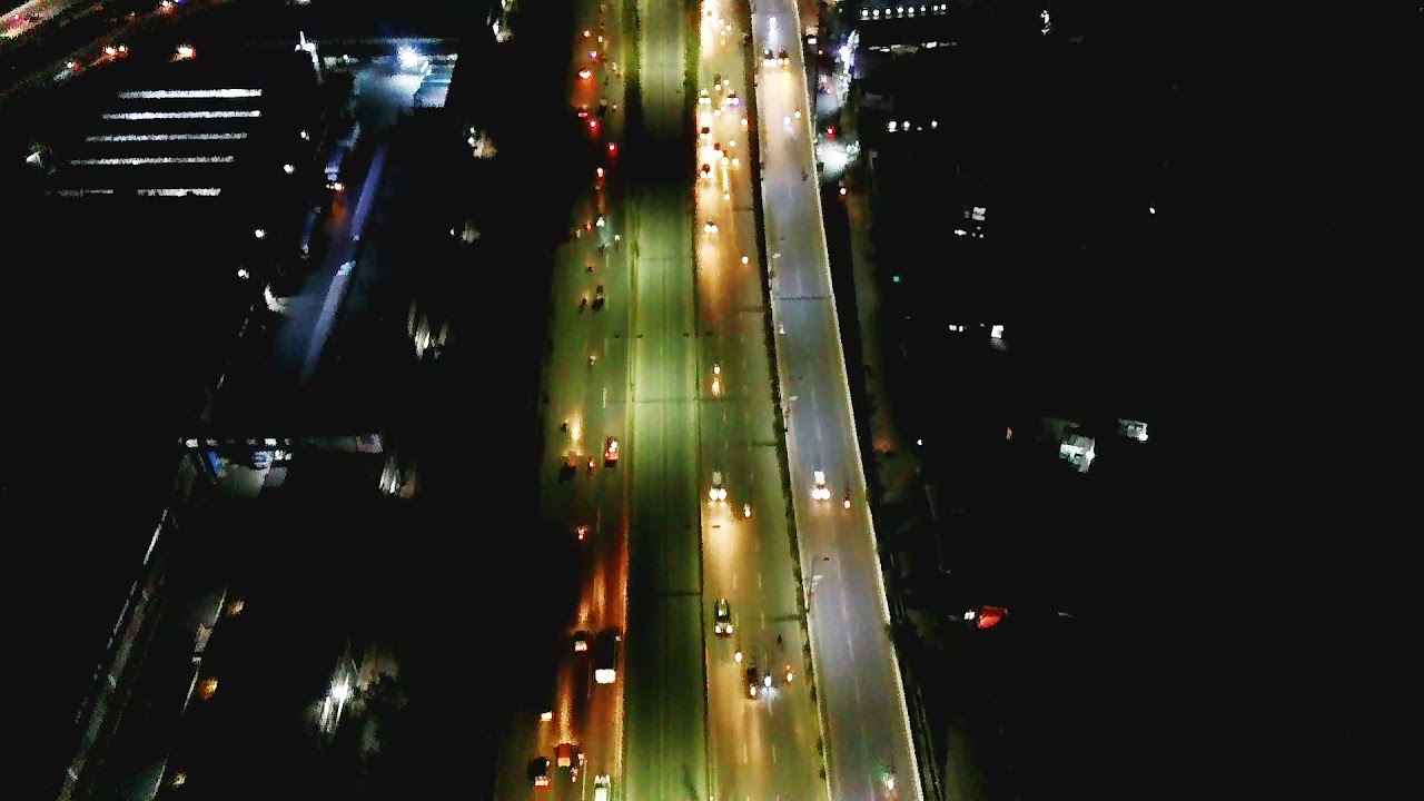 night footage from drone (lahore)