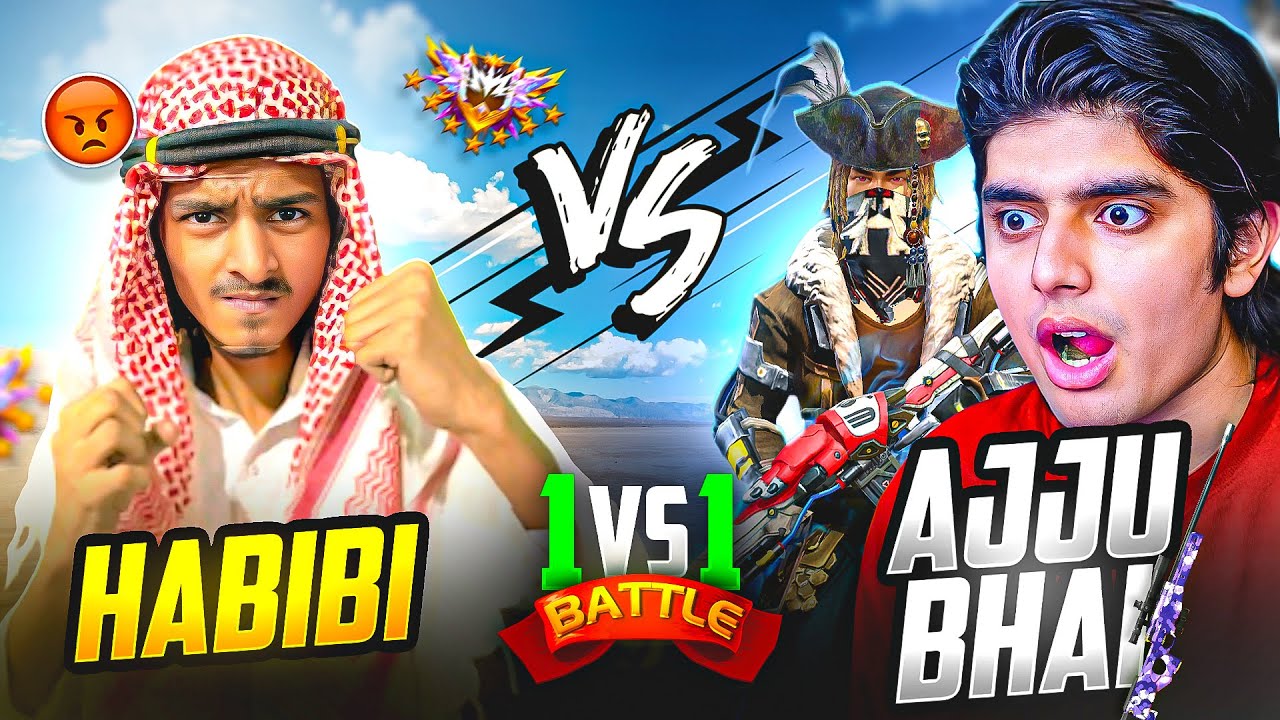 Habibi Vs Ajju Bhai 🤯 1 Vs 1 Fight 🤯🤯 #habibiff #ajjubhai #freefire