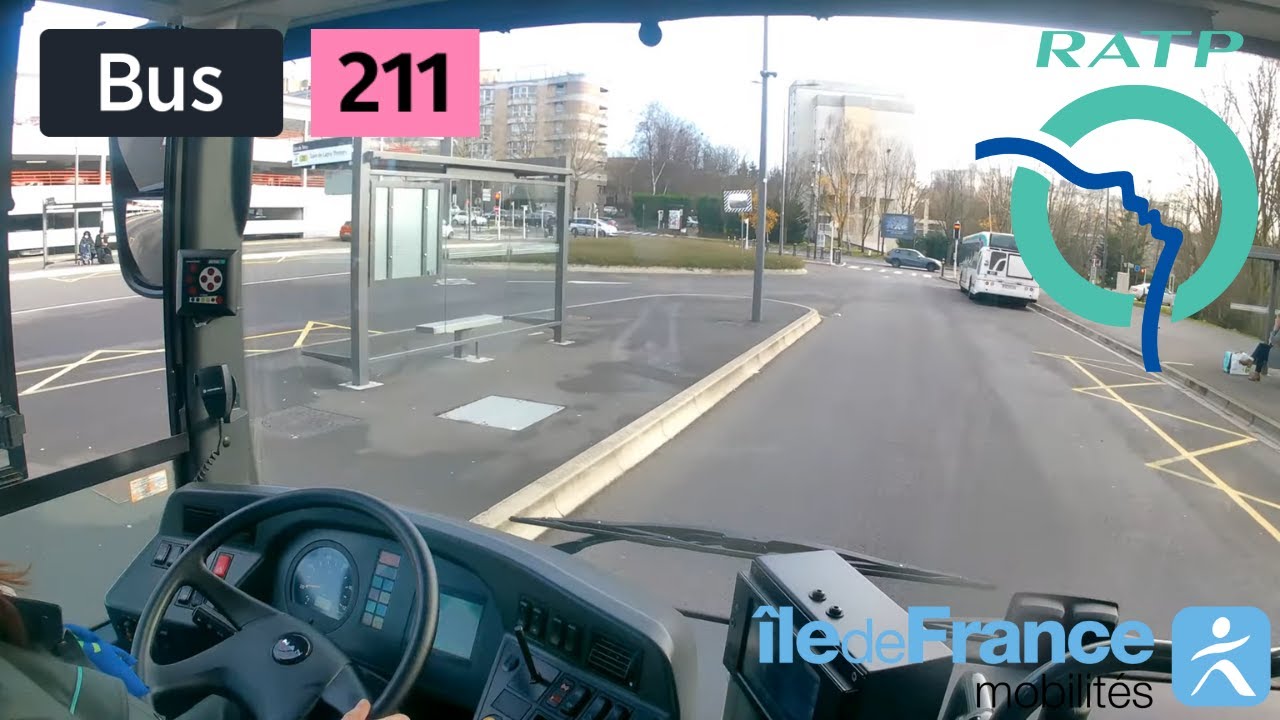 Bus 211 RATP | Torcy RER - Gare de Vaires Torcy - 4K