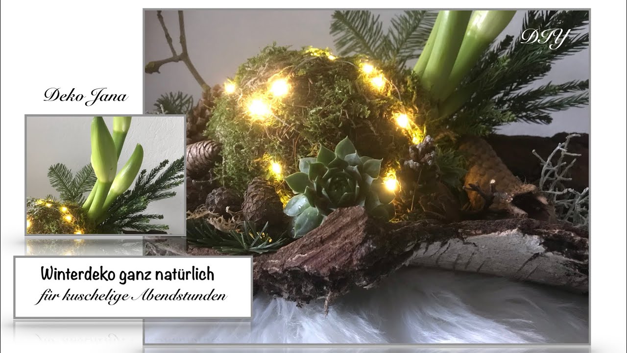Winterdeko DIY Idee für kuschelige Abendstunden, Natur pur (How to) / Deko Jana