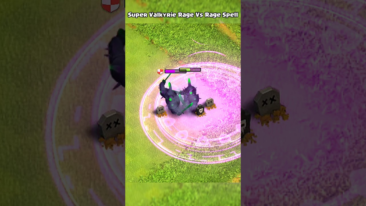Super Valkyrie rage Vs Rage spell | Clash of clans | #shorts #clashofclans #coc