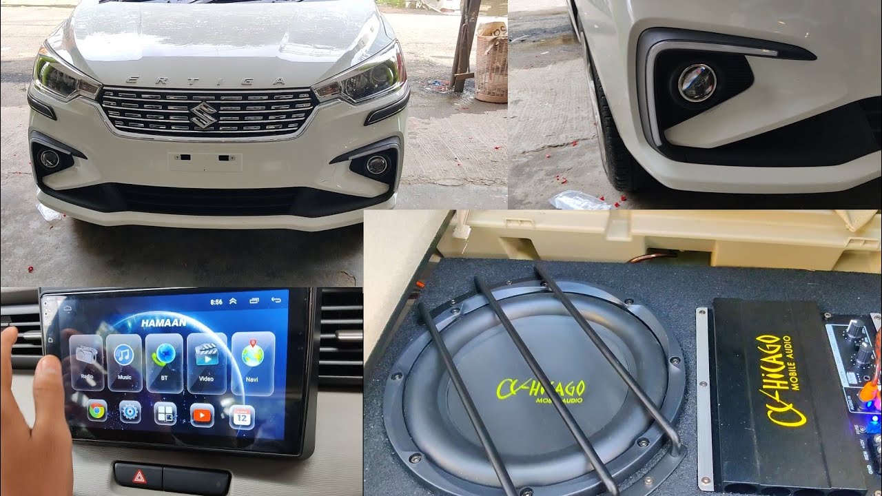 Maruti Suzuki Ertiga Basic Accessories | Chicago Woofer | Fog Light | DRLS | Roof Rails | Spoiler |