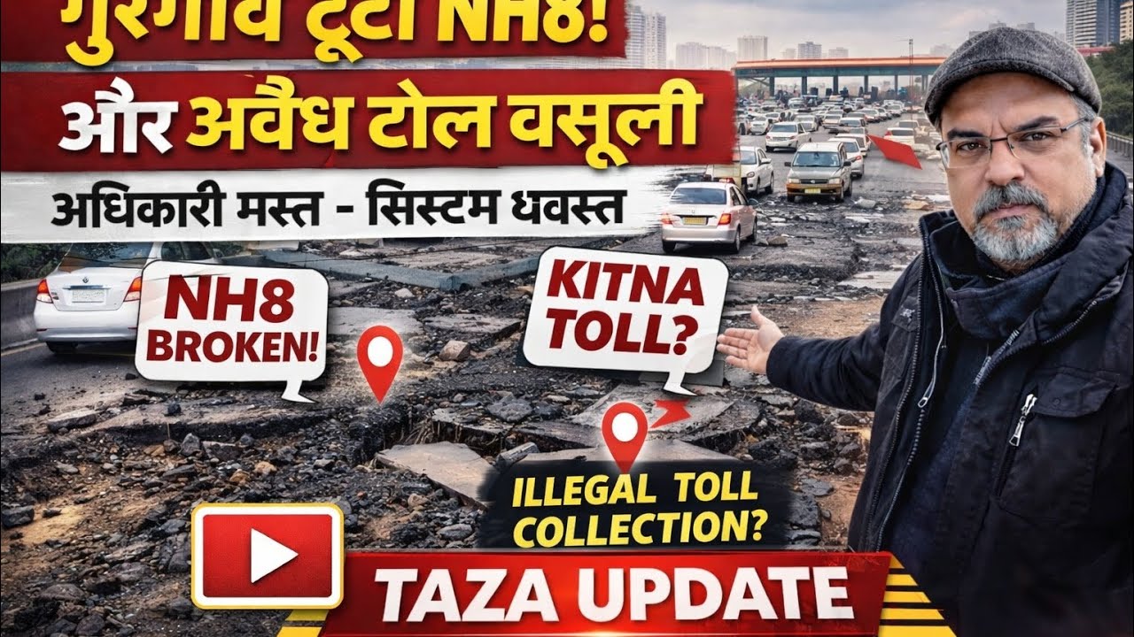 Gurgaon Toota NH8 😱 | Awaidh Toll Wasooli Ka Sach | Adhikari Mast, System Dhwast? Taja Update