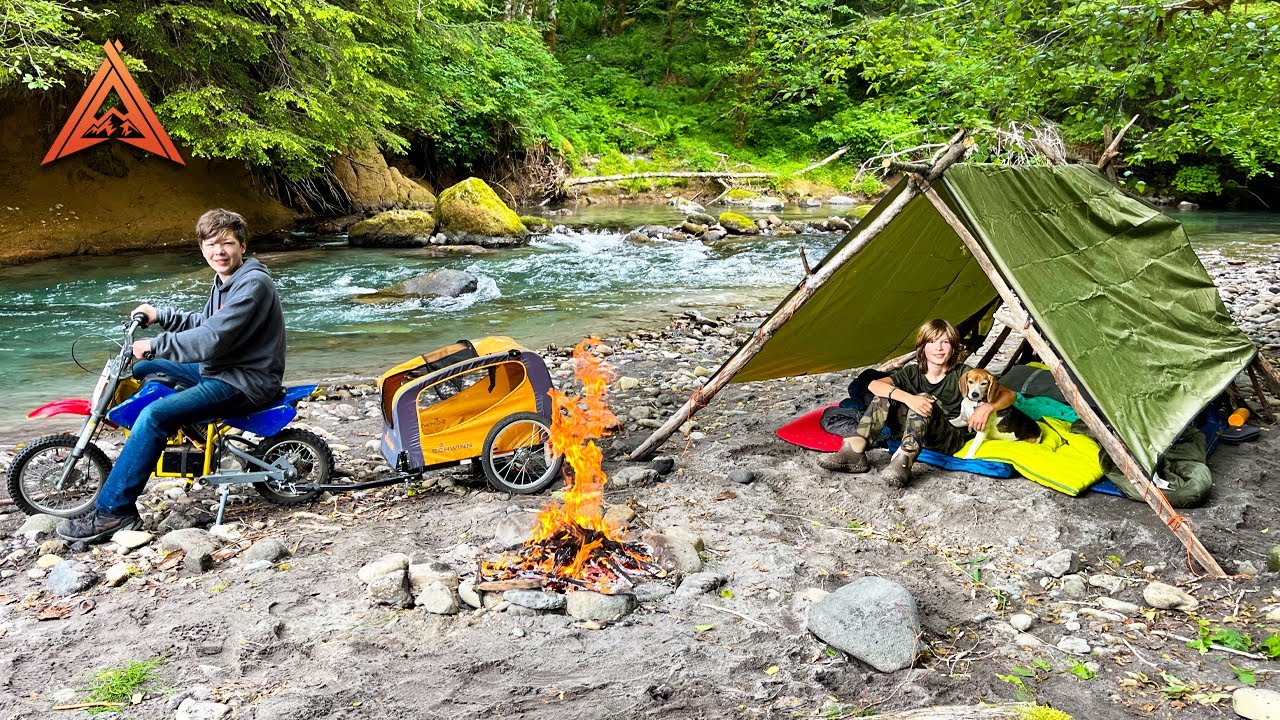 Riding Dirt Bikes to Secret Primitive Camping Spot on the River
