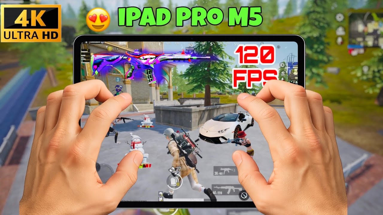 🔥HDR+120FPS Test IPad Pro M5 BGMI Handcam Gameplay#pubgmobile 
