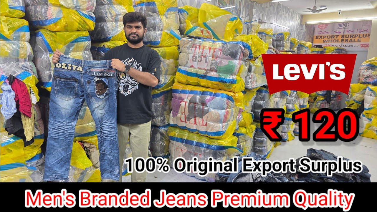 Branded Men's Jeans Export Surplus Warehouse in Delhi || A Grade New Container Malaysia