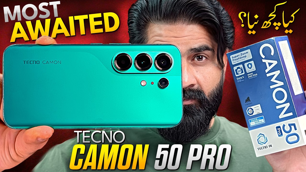 Tecno Camon 50 Pro in Pakistan 🔥 Unboxing & Initial Review ! Kia Kuch Naya 🤔