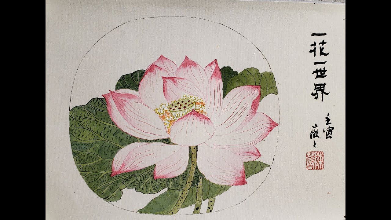 Dry-mounting a thin rice paper painting with silicone paper