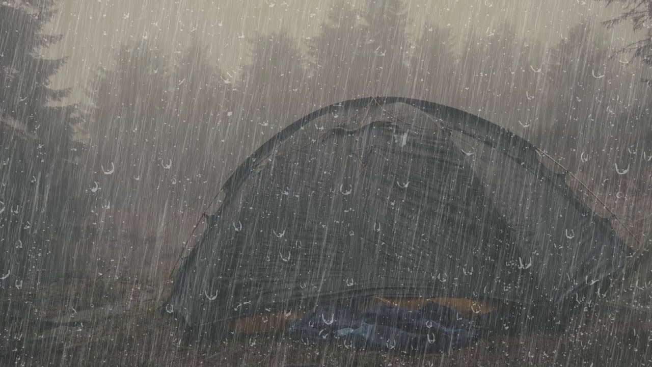 Addormentarsi Velocemente in 5 Minuti con Pioggia Rilassante e Temporale sulla Tenda di Notte