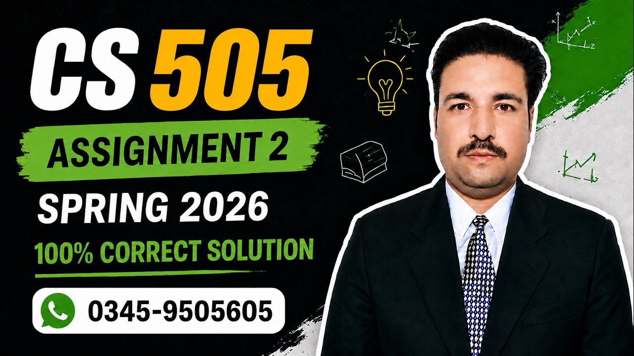 cs505 Assignment 2 Solution Spring 2026 | cs505 assignment 2 solution 2026
