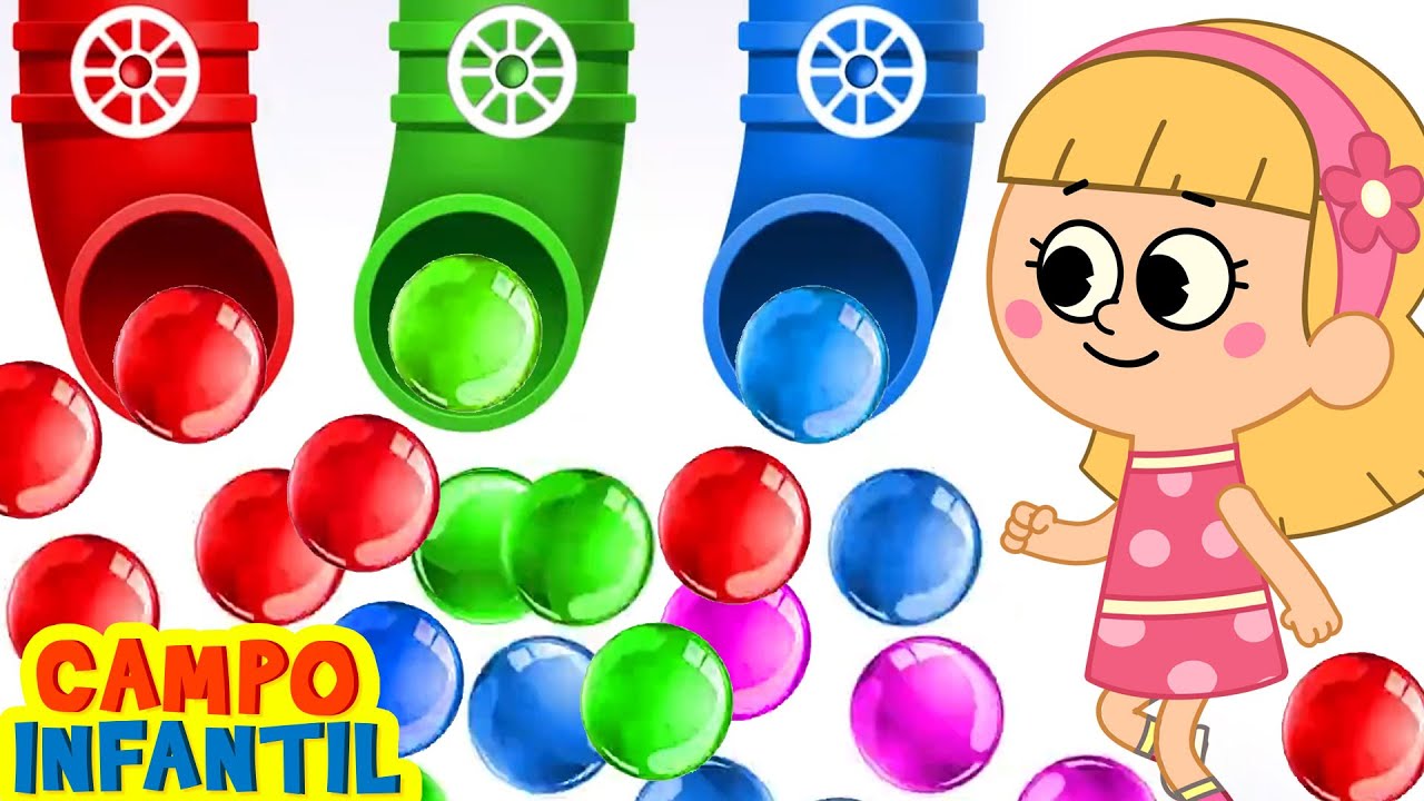 Campo Infantil | Hagamos una Piscina de Bolas con Colores! | Aprende Colores | Videos Educativos