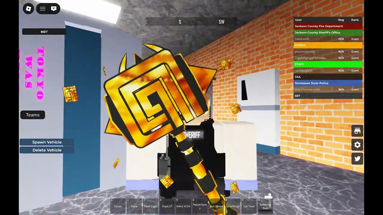 Showcasing the Sheriff’s Office [ Tools Cars Vest Building ]
