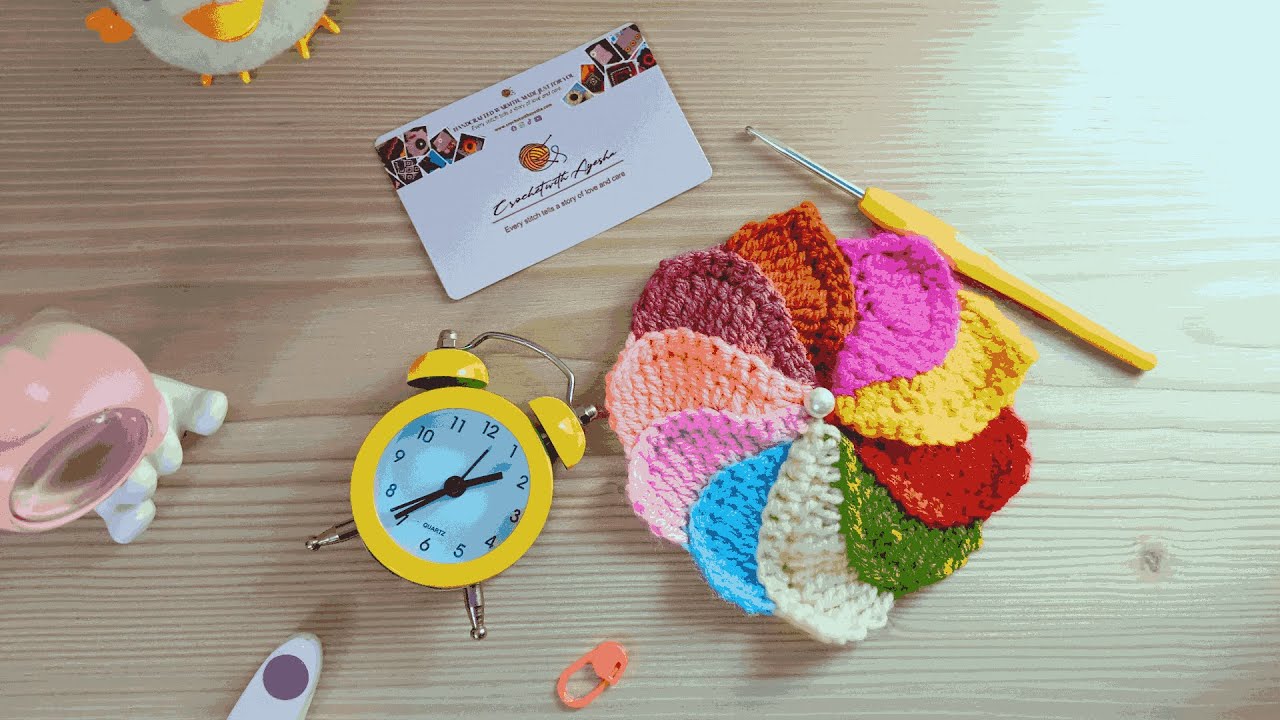 Make & Sell! Easy Crochet Pinwheel Flower Coaster 🌸