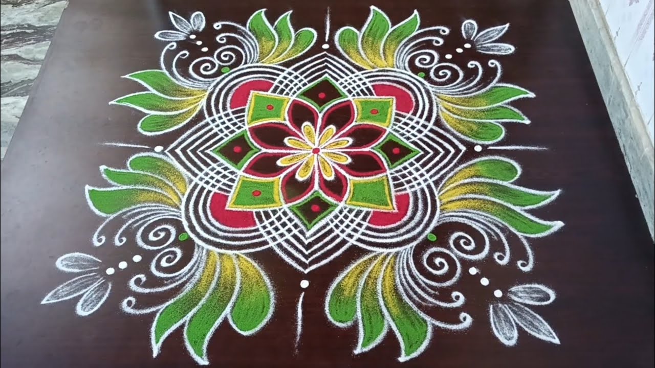 🌺மார்கழி 6 ஆம் நாள் போட பூக்கோலம்🌺 அழகிய பறவை கோலம் 🌺Latha kolam