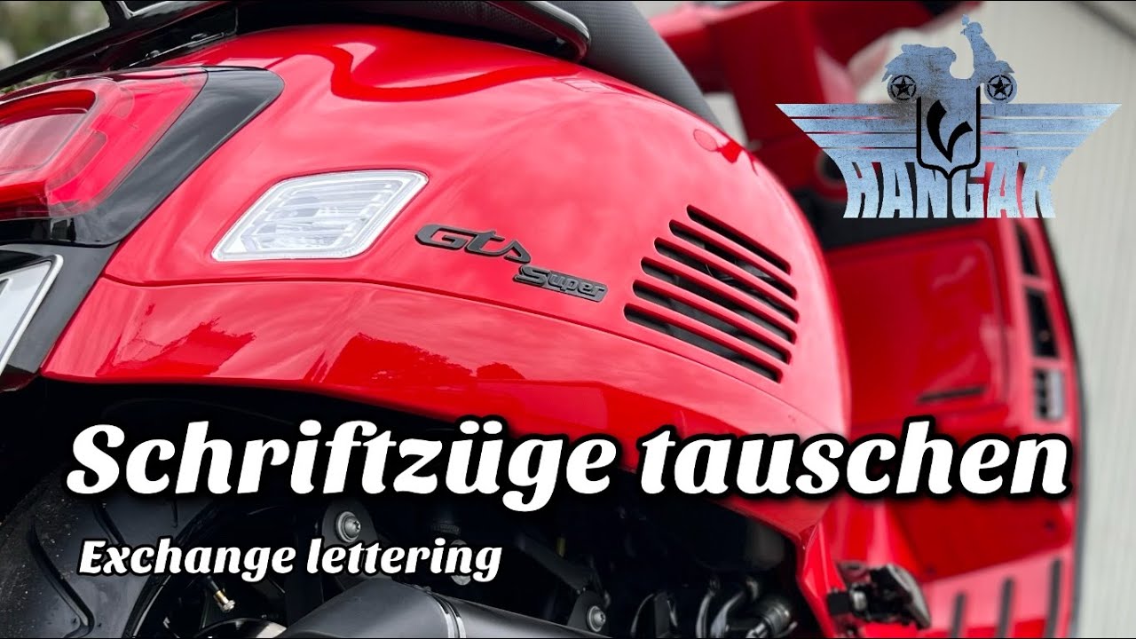 Wie tausche ich die Schriftzüge an meiner Vespa? How do I change the lettering on my Vespa?