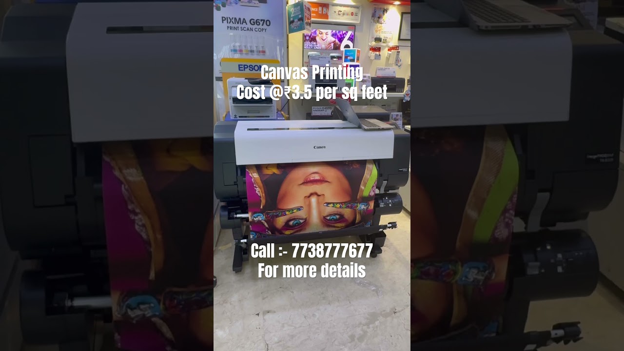 Canvas printing cost @₹3.5 per sq feet call 7738777677 for more details #canvas #photo #photopaper