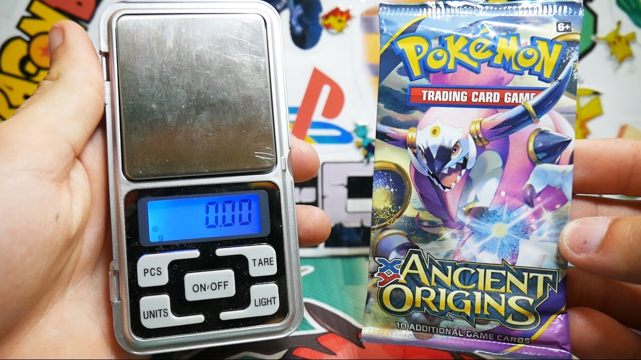 IT WORKS!! Weighing 12 Pokemon Ancient Origins Booster Packs!! BEST CARD IN SET PULL!!