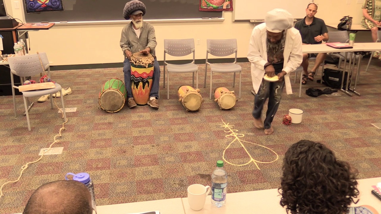 Houngan Deenps Bazile (Gran Bwa) performs Vodou Veve Ritual