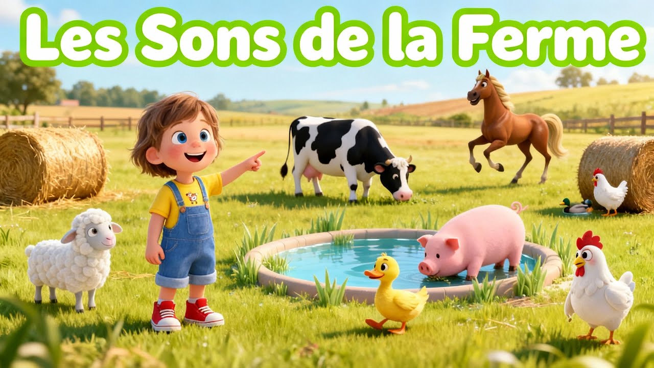 Comptine Educative 🎤 | Les Animaux de la Ferme et leurs Sons