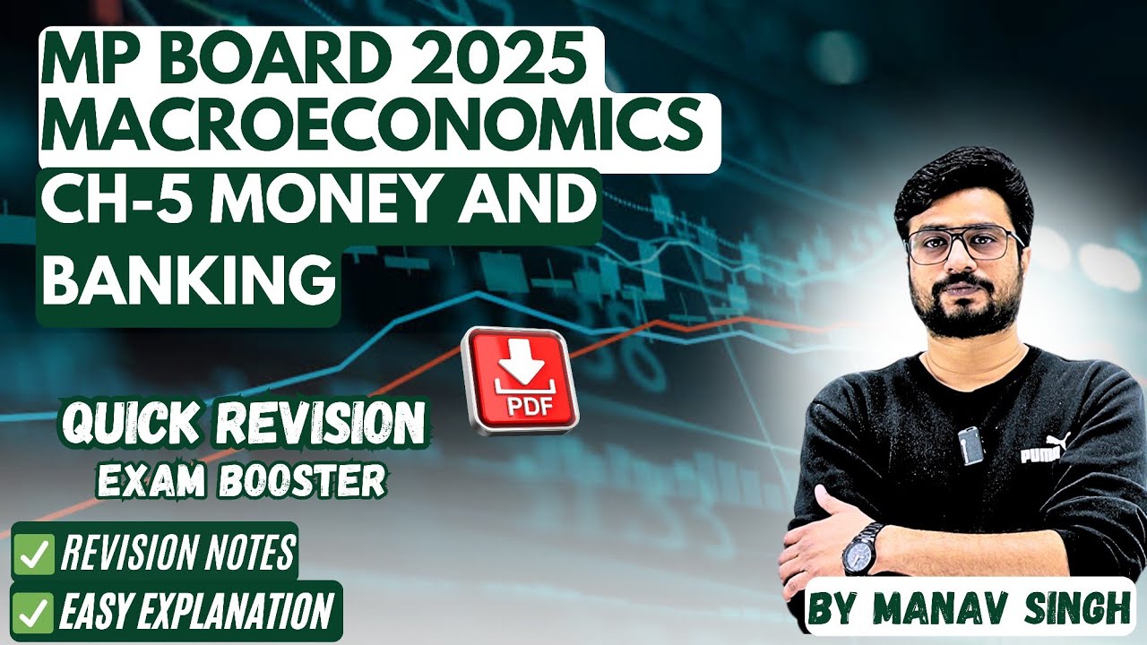 MP board economics Class 12| Ch-5 Money And Banking| Macroeconomics MCQs, Important Questions