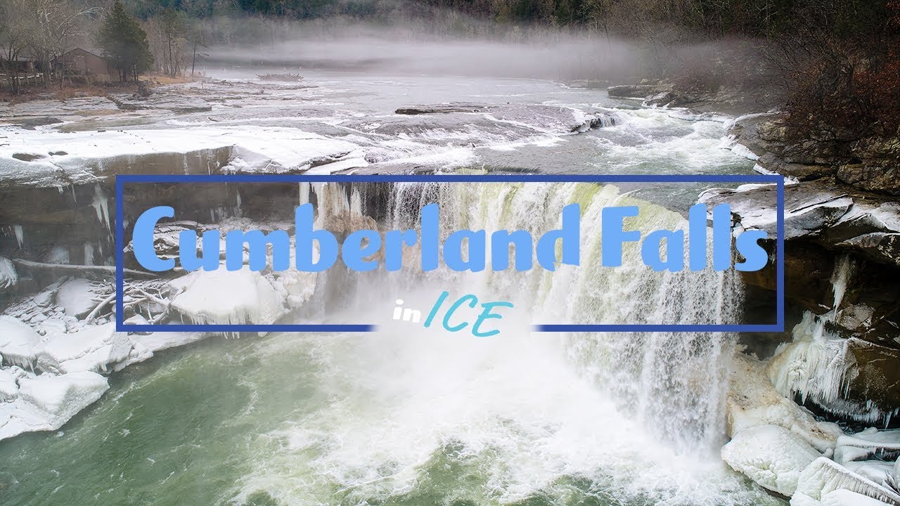 Cumberland Falls in Ice Drone Video
