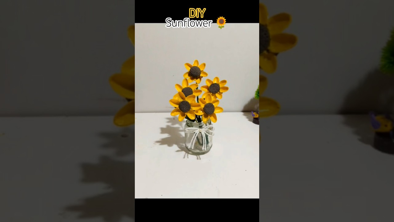 DIY sunflower 🌻 from pista sell craft  