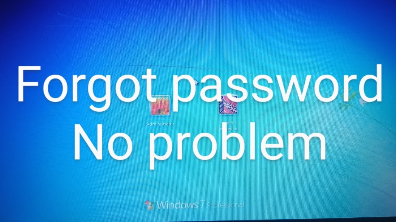 how to reset remove account password in windows 7