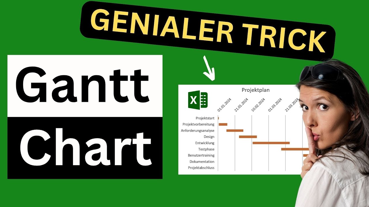 Excel Gantt Diagramm leicht gemacht - Excel austricksen mit versteckten Einstellungen!