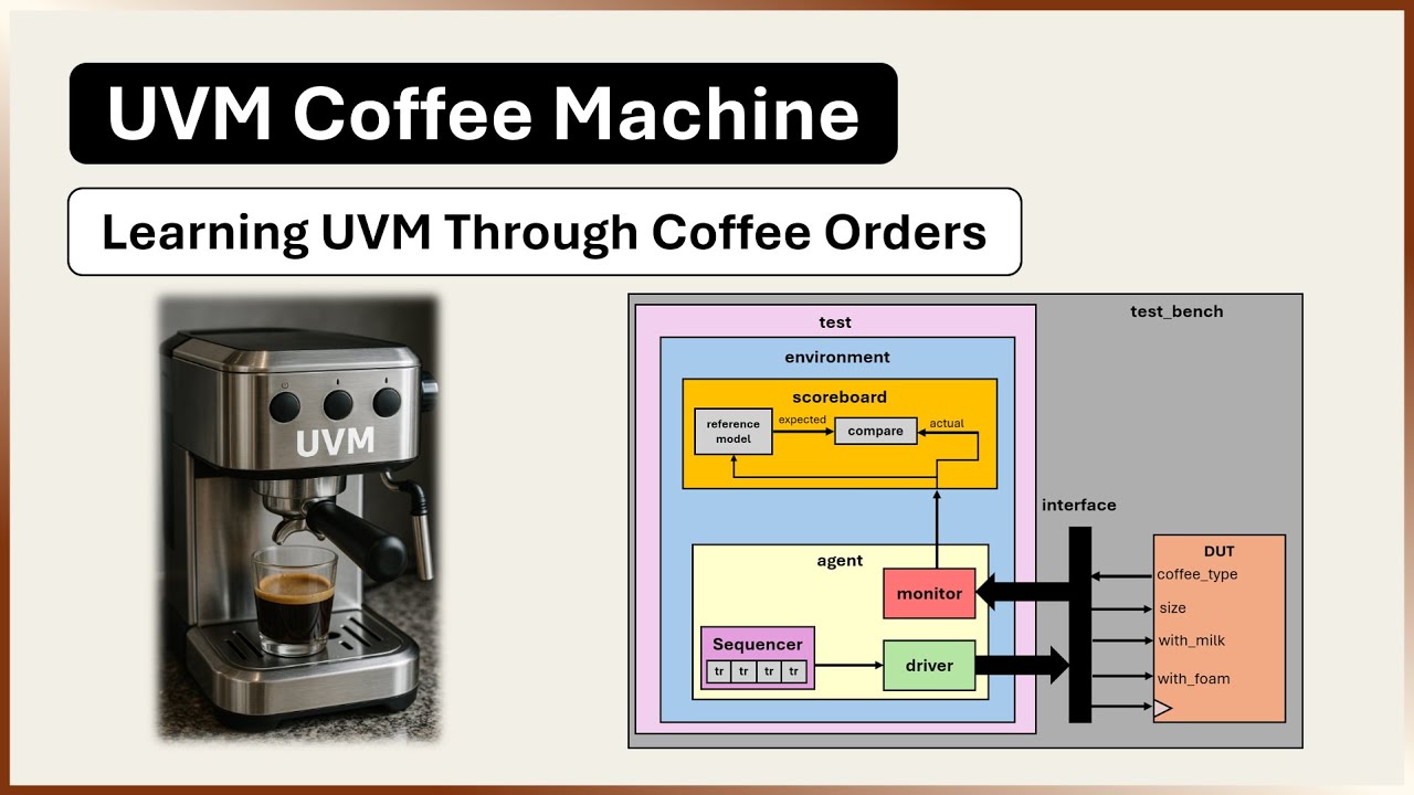 UVM  Basics (Universal Verification Methodology) Explained Through a Coffee Machine ☕