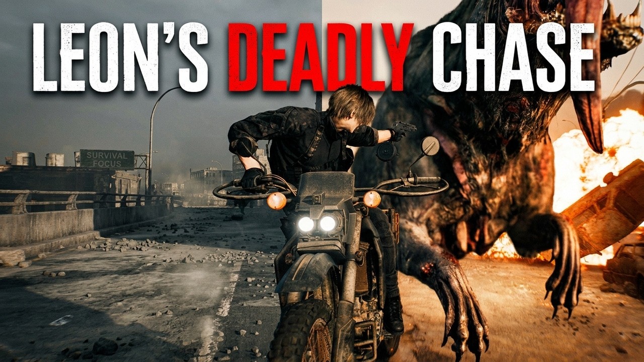 Resident Evil Requiem Bike Chase: Leon S Kennedy vs Victor Gideon