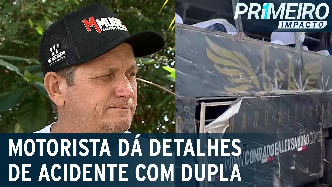 Motorista de ônibus de dupla sertaneja fala sobre acidente | Primeiro Impacto (18/05/22)