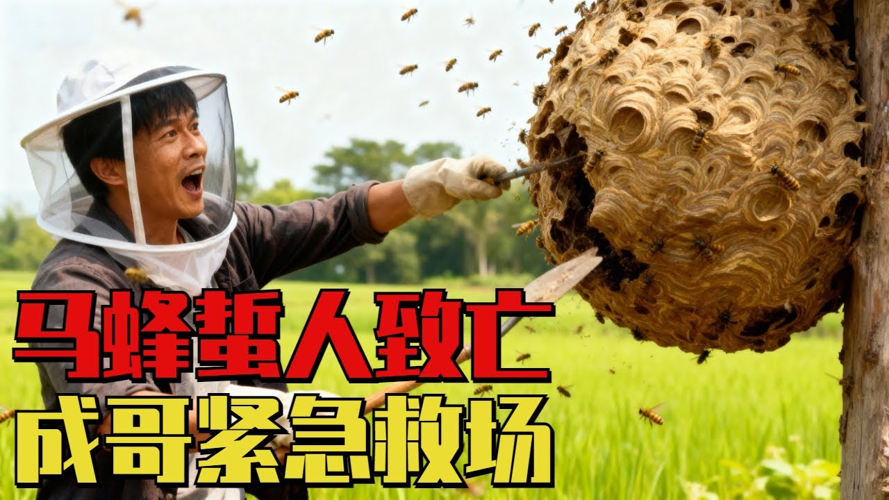 马蜂蜇人致亡，专家无法确定蜂巢， 村民差点用推土机推倒房子！小成哥连夜接到电话救场。#马蜂 #虎头蜂 #bee