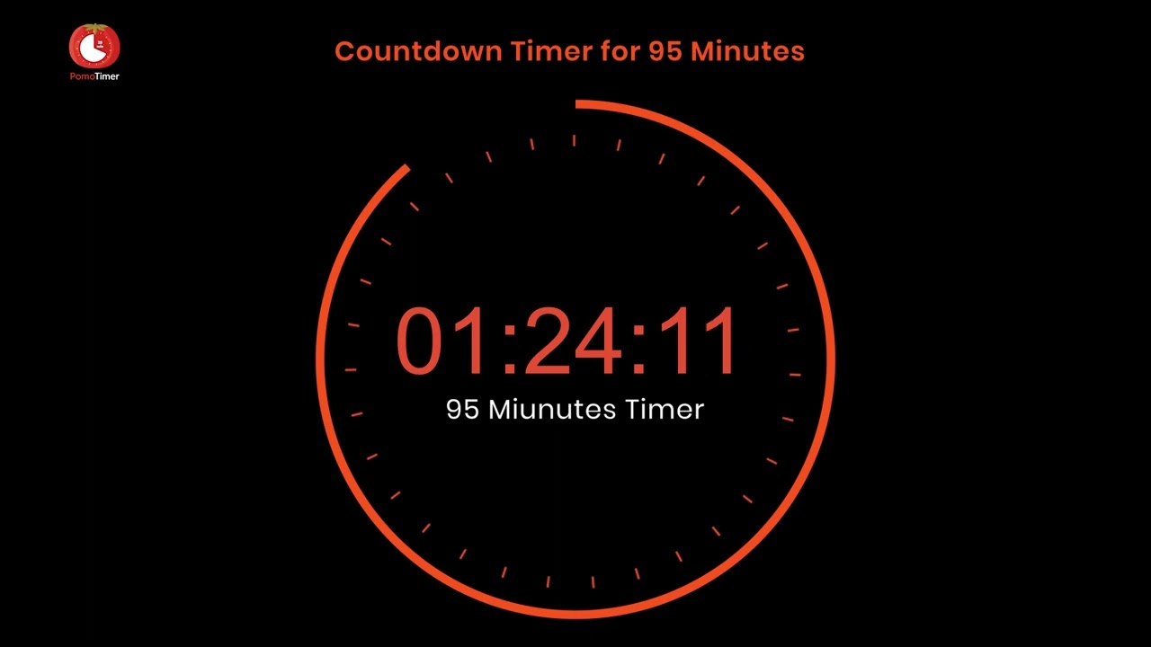 95 Minute Timer | 1 Hour 35 Minute Timer | PomoTimer