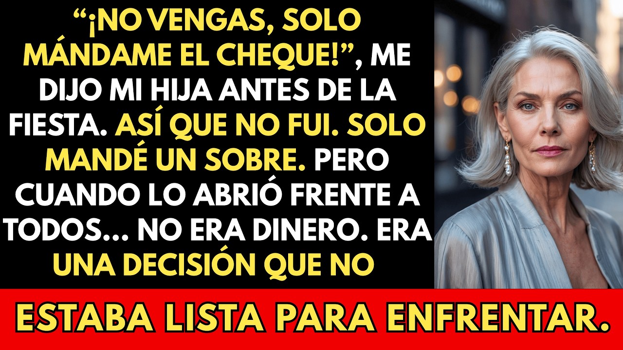 «¡No Vengas, Solo Mándame El Cheque!», Me Dijo Mi Hija. ¡Lo Mandé… Pero No Era Un Cheque!