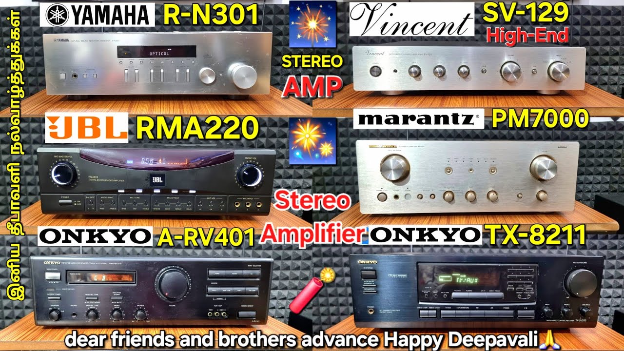 🔥Deepavali collection💥 Stereo Amplifier Vincent Audio SV-129, Marantz PM7000, Onkyo, Yamaha, JBL👌💯