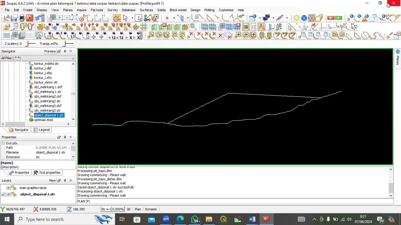 TUTORIAL CROSS SECTION ANALISIS KESTABILAN LERENG DENGAN SOFTWARE SURPAC, MINEX, DAN GEOTEK SLIDE