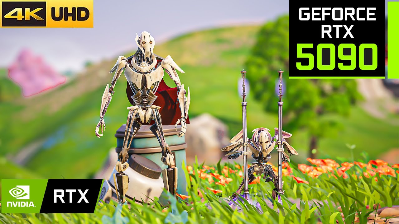 Fortnite (RTX 5090) 4K 144FPS Ray Tracing Gameplay | General Grievous Skin
