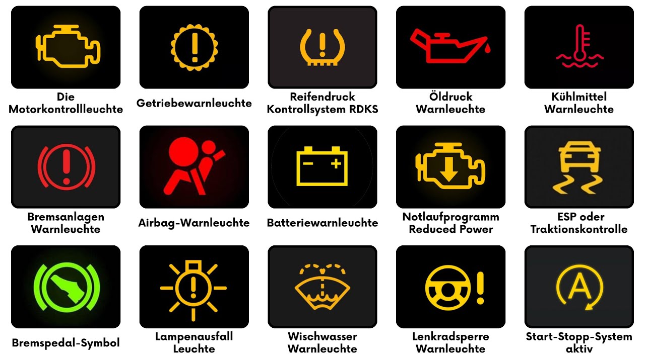 Alle Warnleuchten im Auto & ihre Bedeutung in 11 Minuten erklärt