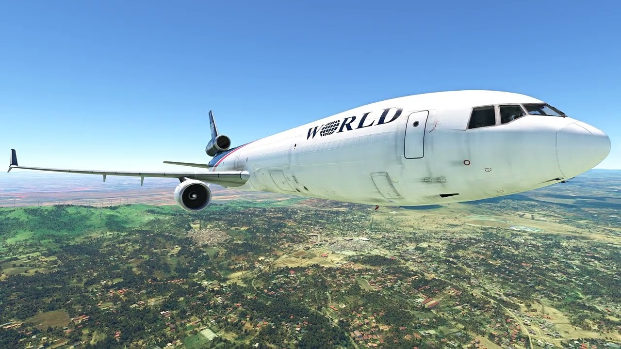 [MSFS2020] TFDI Design McDonnell Douglas MD-11F World Airways N382WA ETD0922 HECA-HKJK Landing HKJK