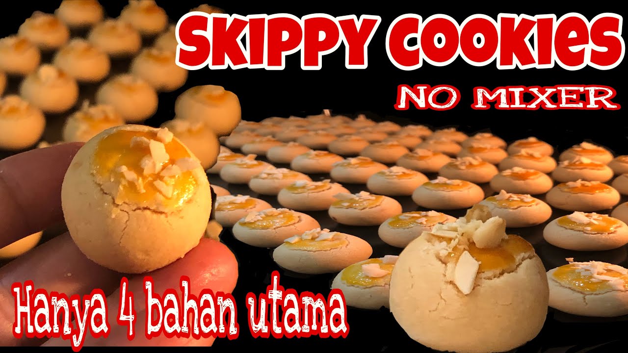 RESEP SKIPPY COOKIES NO MIXER, ENAK & GAMPANG MEMBUATNYA