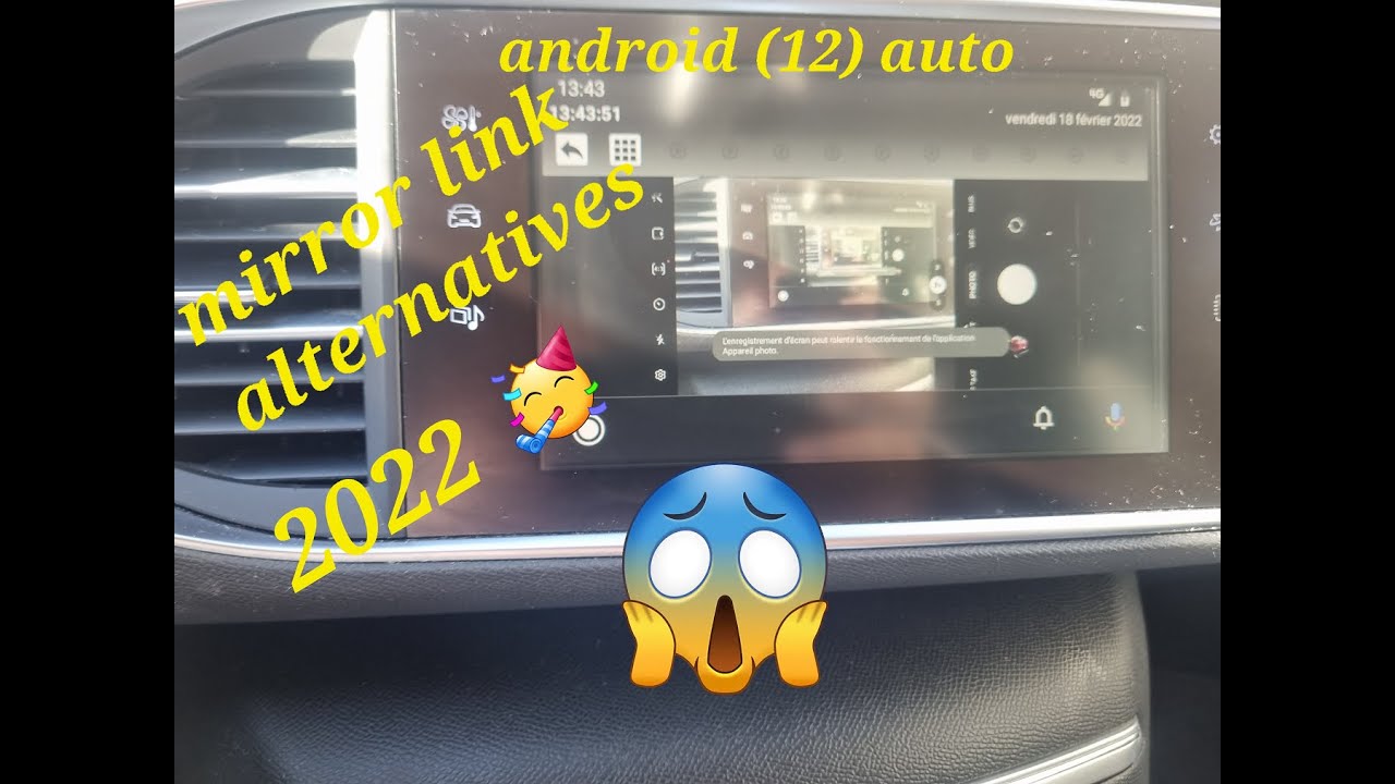 tuto alternative mirror link 2022 Android auto caste écran voiture