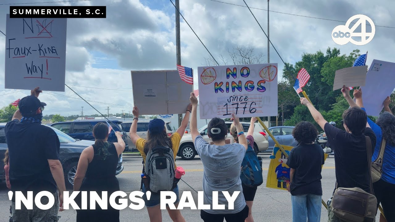 Hundreds gather for 'No Kings' rally in Summerville, SC